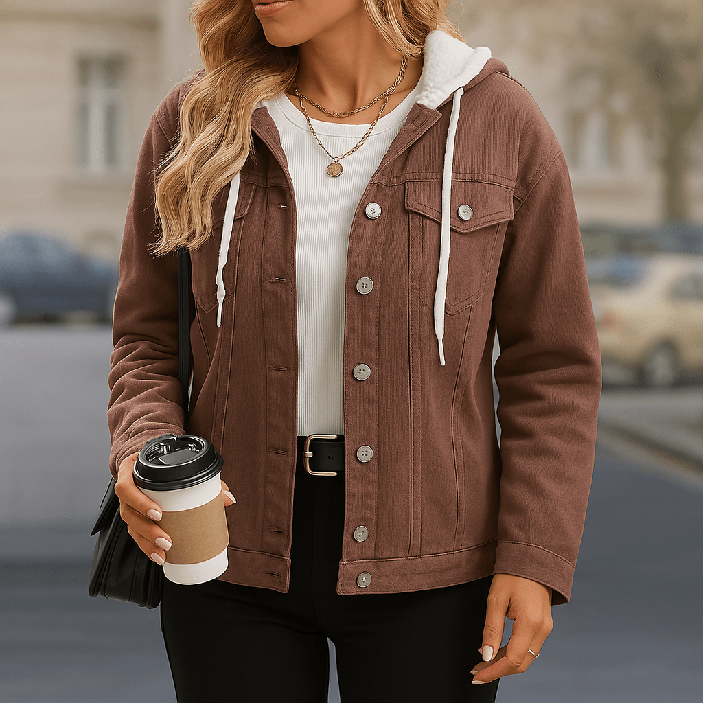 Jaqueta Jeans Feminina Forrada Julia