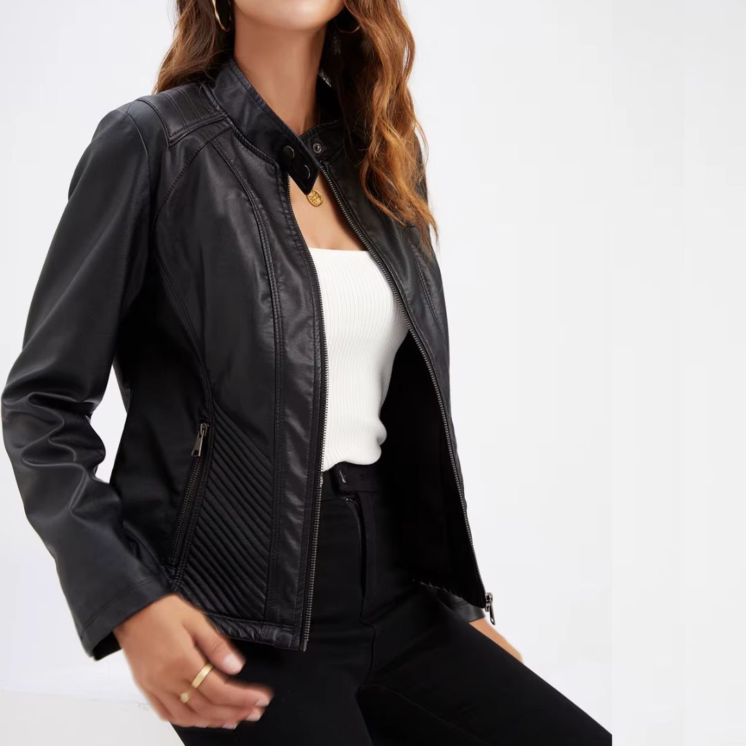 Jaqueta de Couro Feminina Rebeca