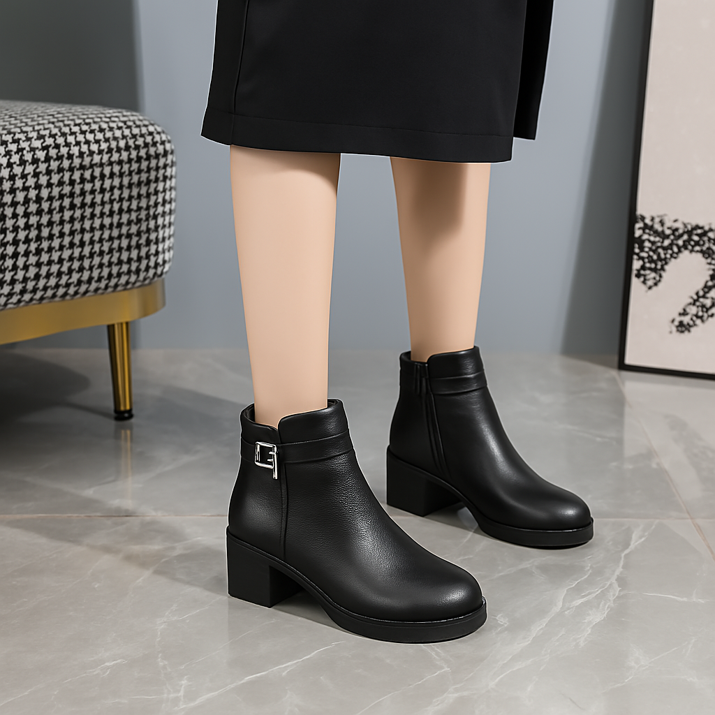 Bota Cano Curto Feminina Bianca