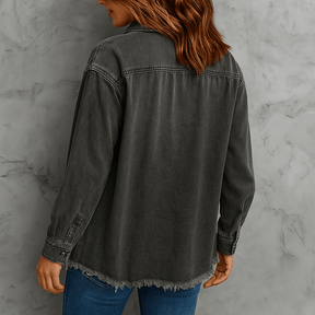 Jaqueta Jeans Feminina Preta Iranda